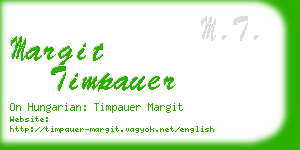 margit timpauer business card